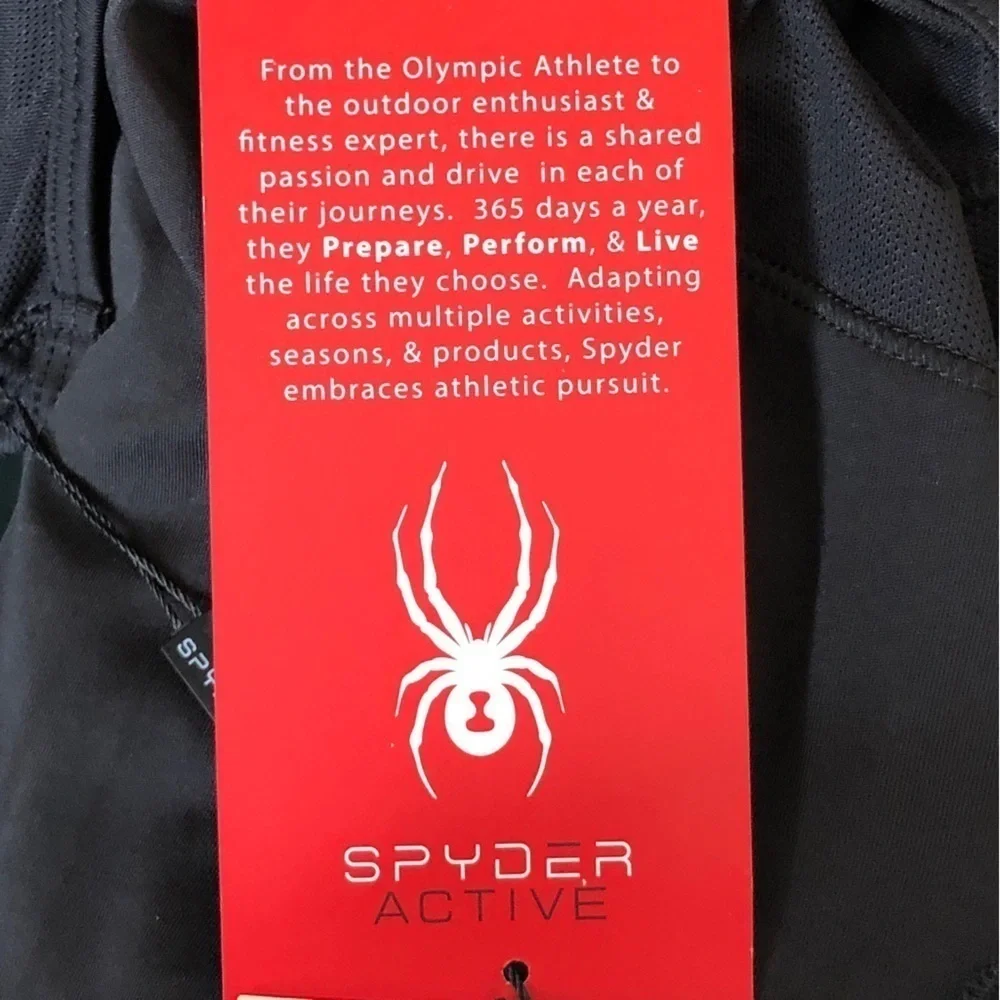 NWT SPYDER ACTIVE Style# SP309 Black Moisture Wicking Racerback Tank Top Size XL - Picture 6 of 7